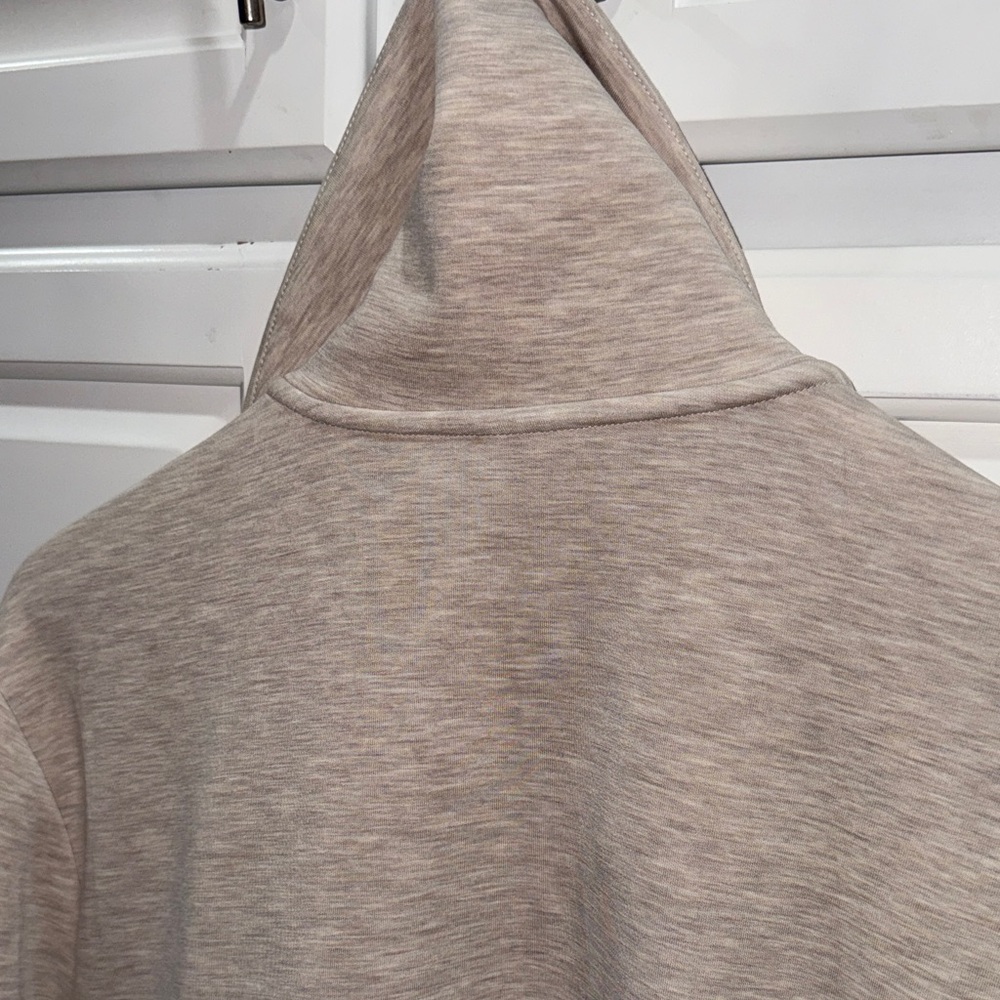Chico's Weekends Light Taupe Zip-Front Drawstring Utility Jacket - Picture 8 of 12